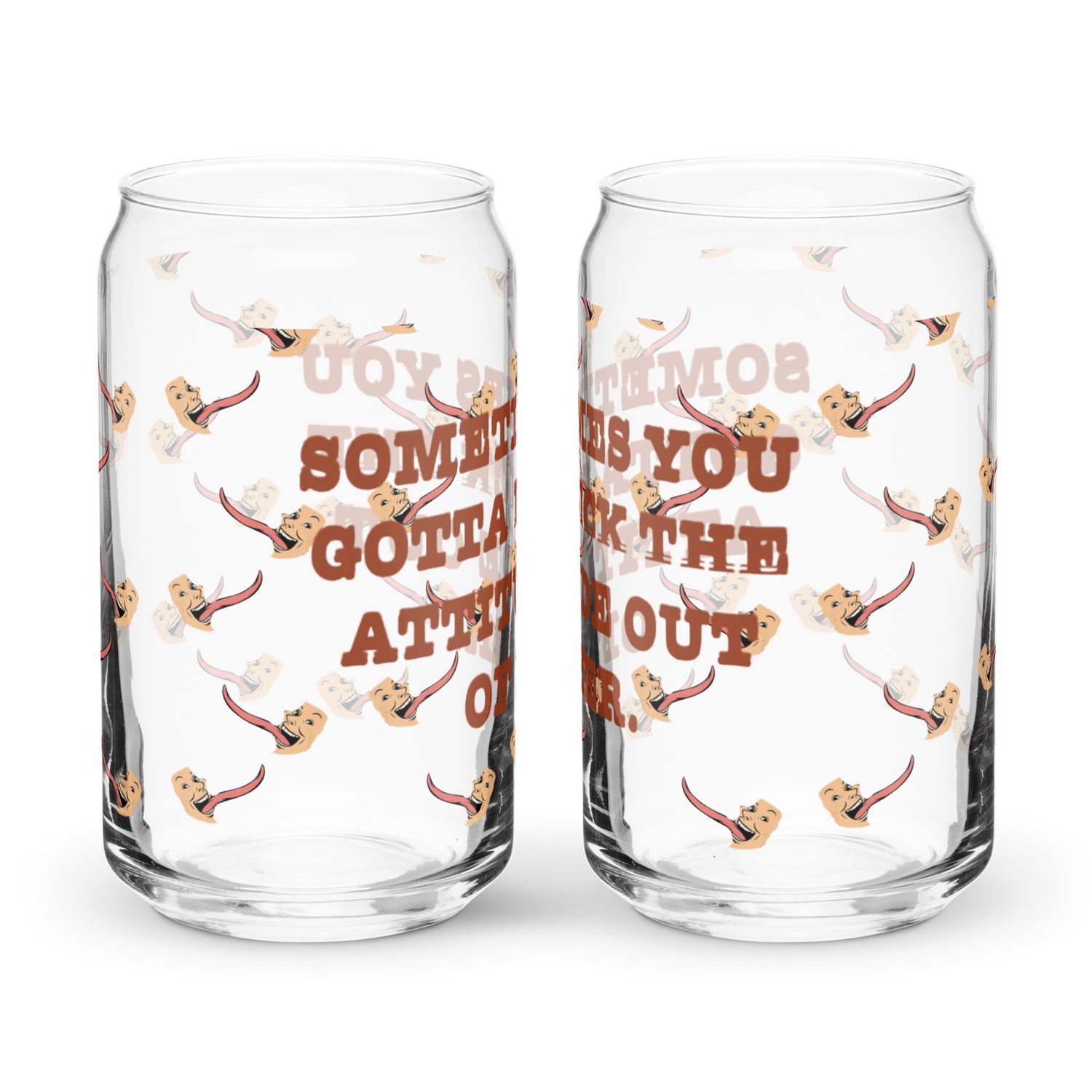 Lick The Attitude Can-shaped glass