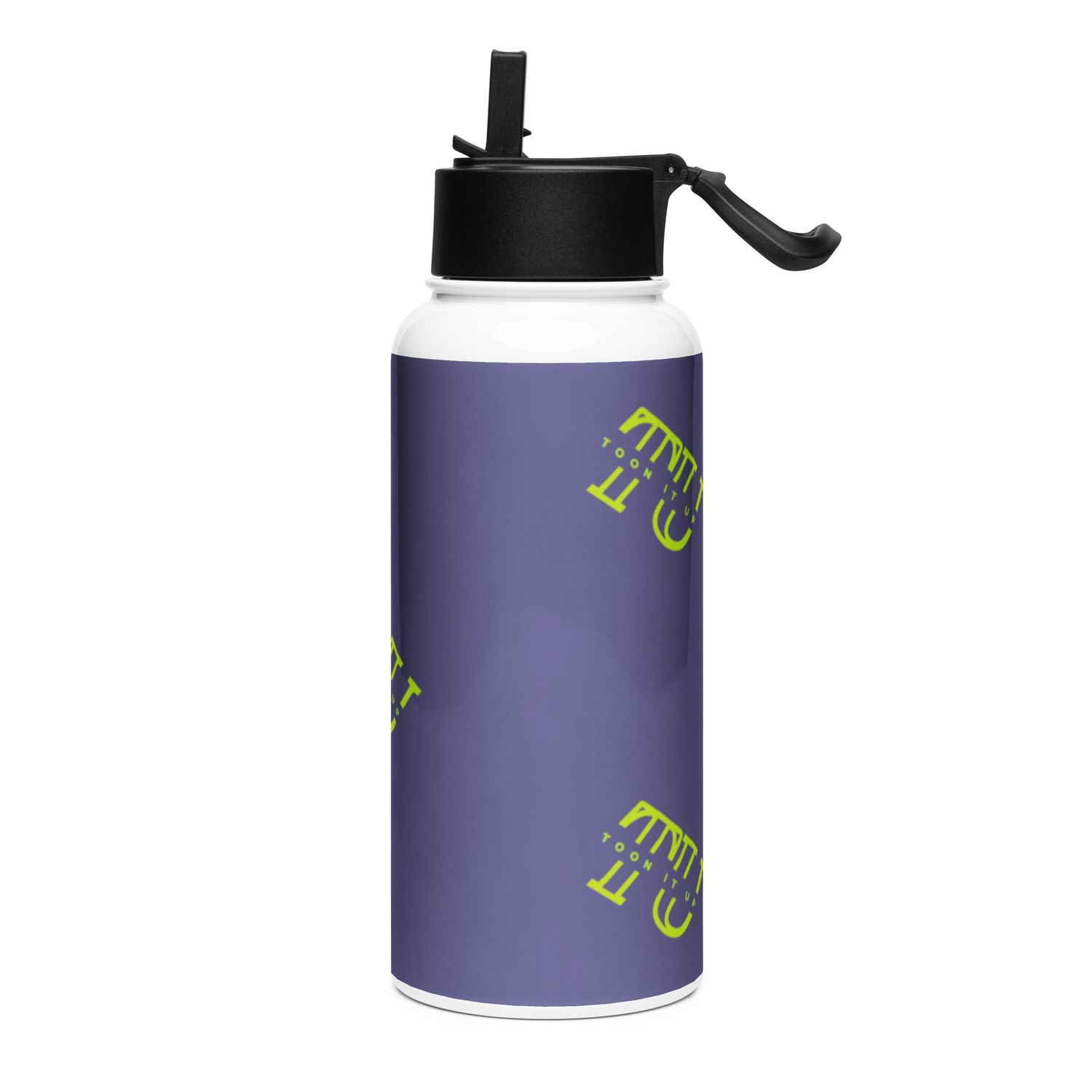 Toon It Up Stainless steel water bottle with a straw lid