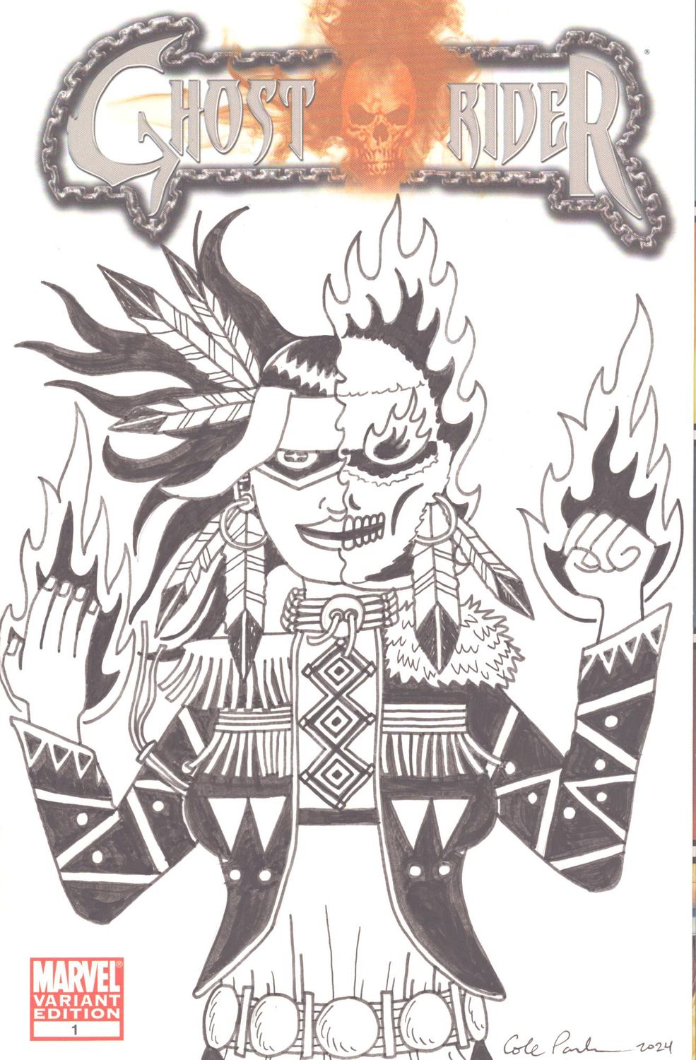 Kushala The Spirit Rider Cover Sketch 1 (2024)