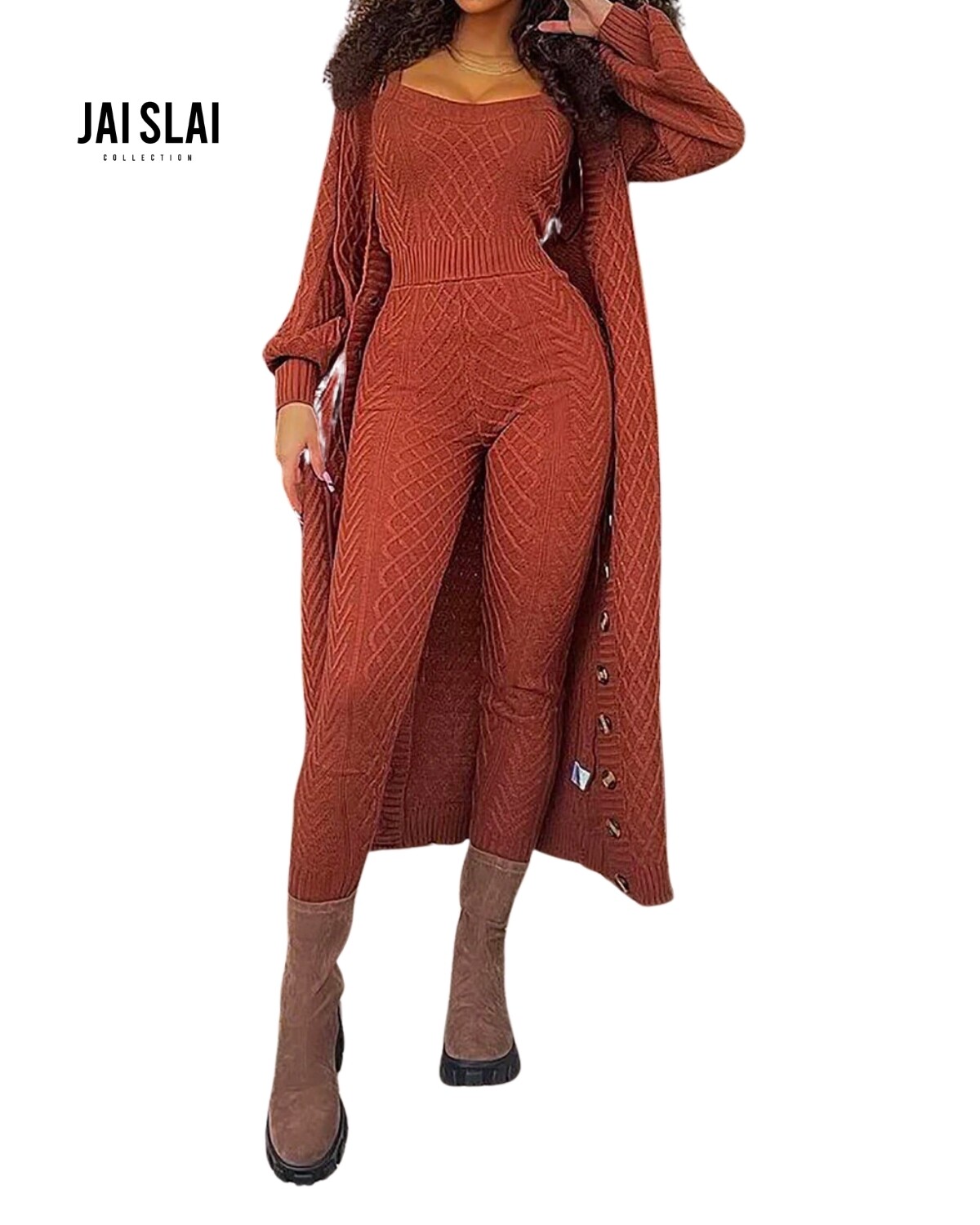 Knitted Jumpsuit Set
