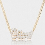 Crown 3D Custom Nameplate Necklace