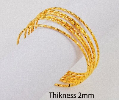 18k Gold Plated Bangle 6pc Set