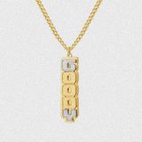 Vertical Custom Nameplate Necklace