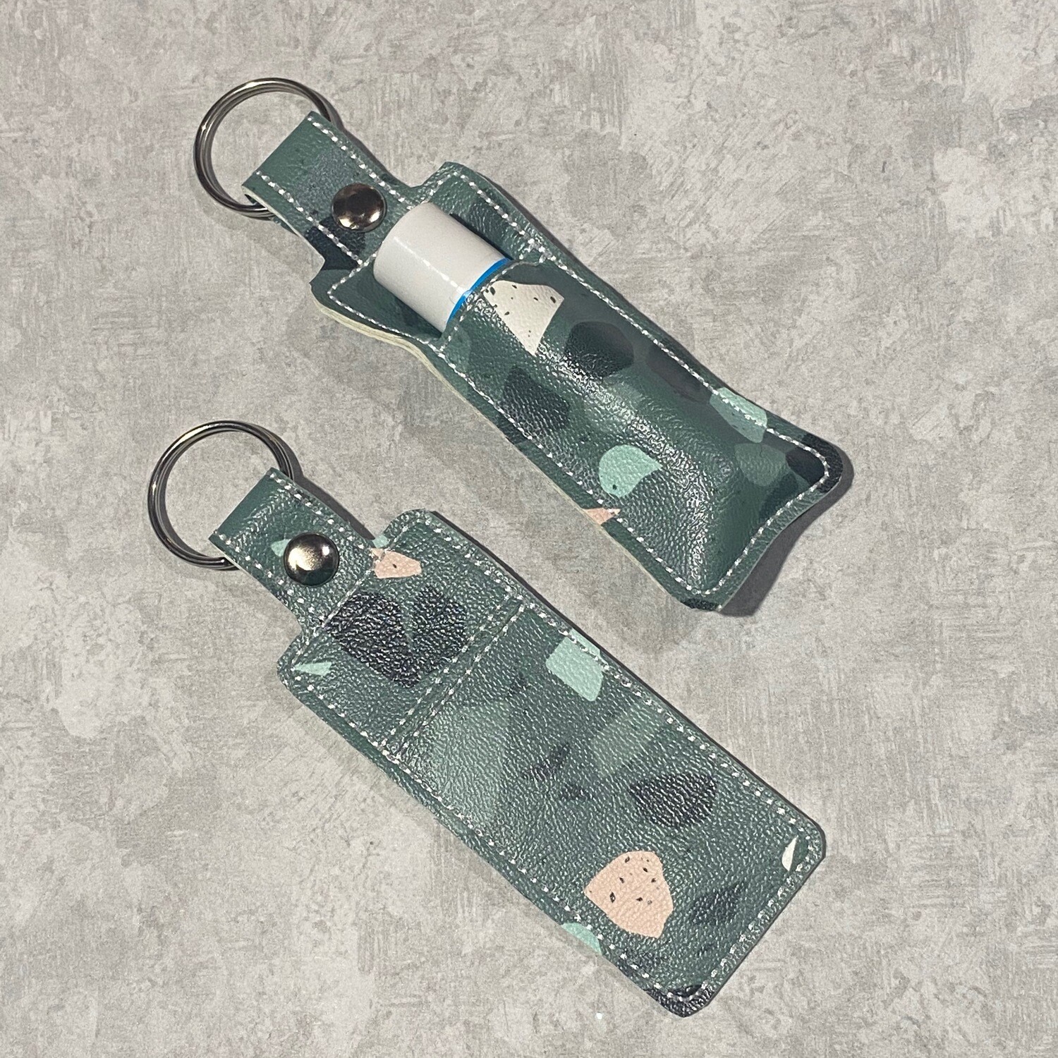 Green Splatter Chapstick Holder