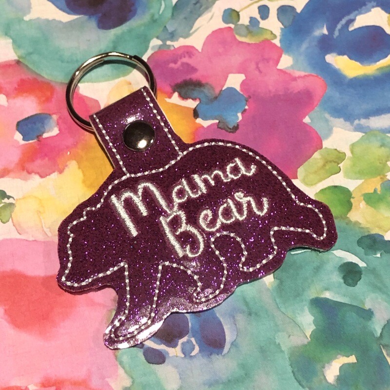 Mama Bear Glitter - Purple