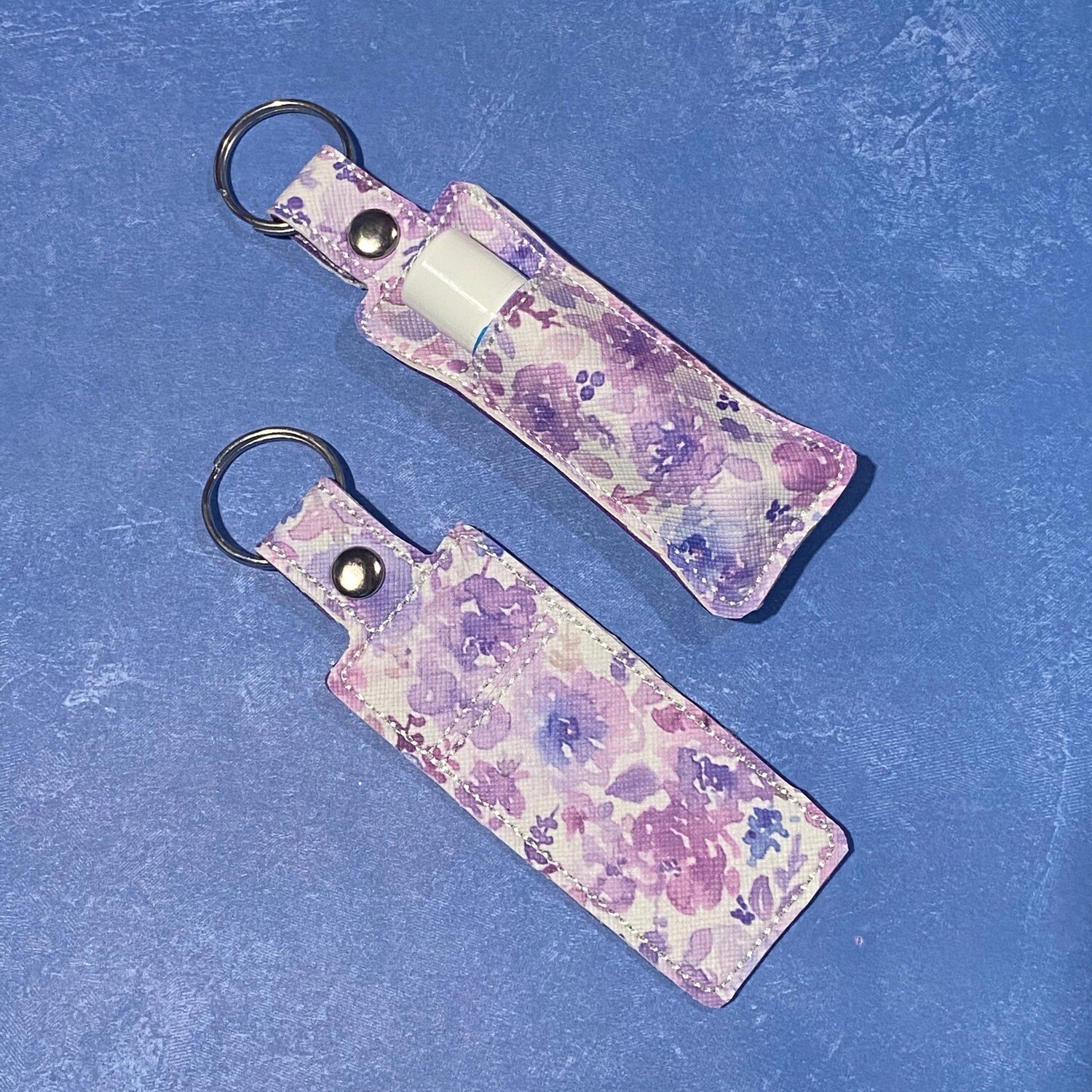 Purple Floral Chapstick Holder