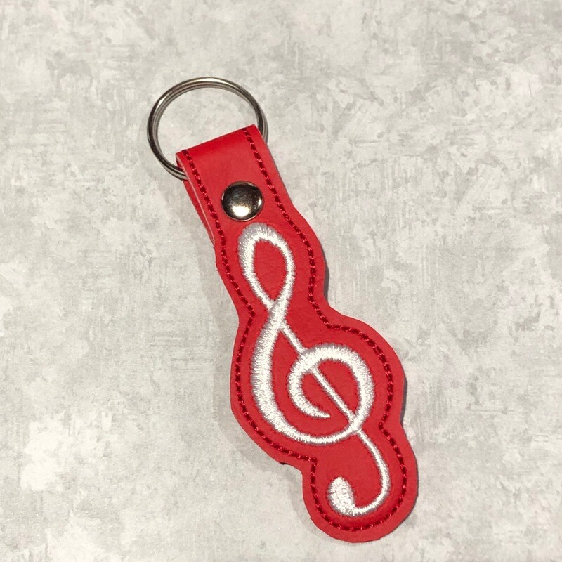 Music Treble Clef - Red