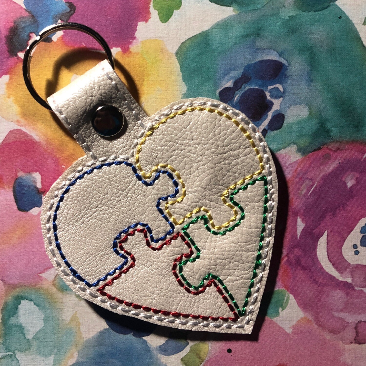 Autism Heart - White