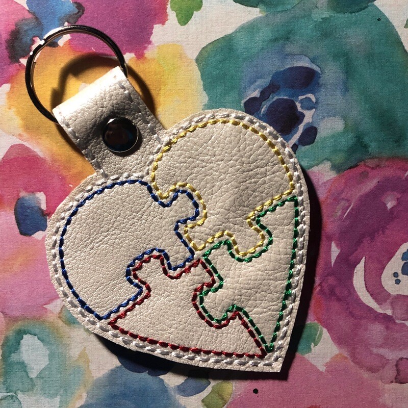 Autism Heart - White
