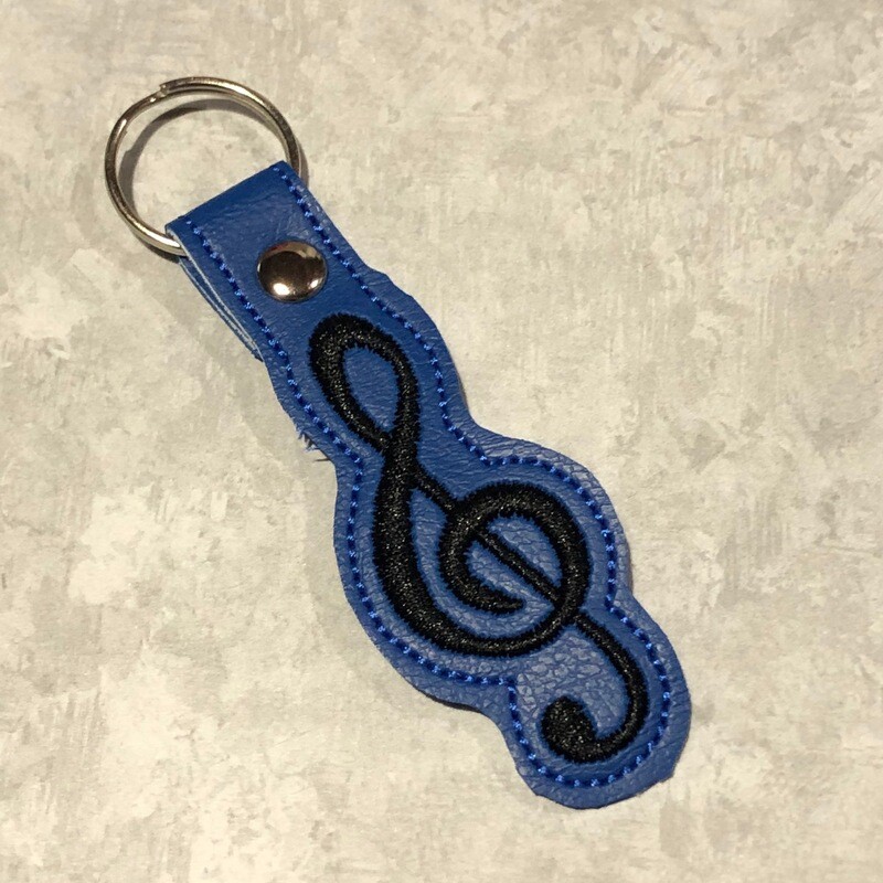 Music Treble Clef - Blue/Black