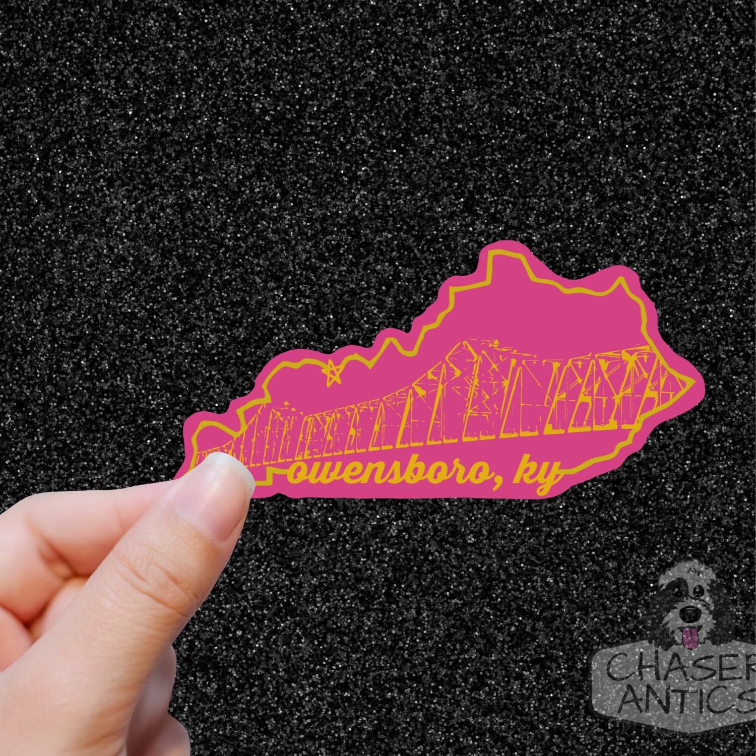 Owensboro Kentucky Sticker | 3 inches | Pink