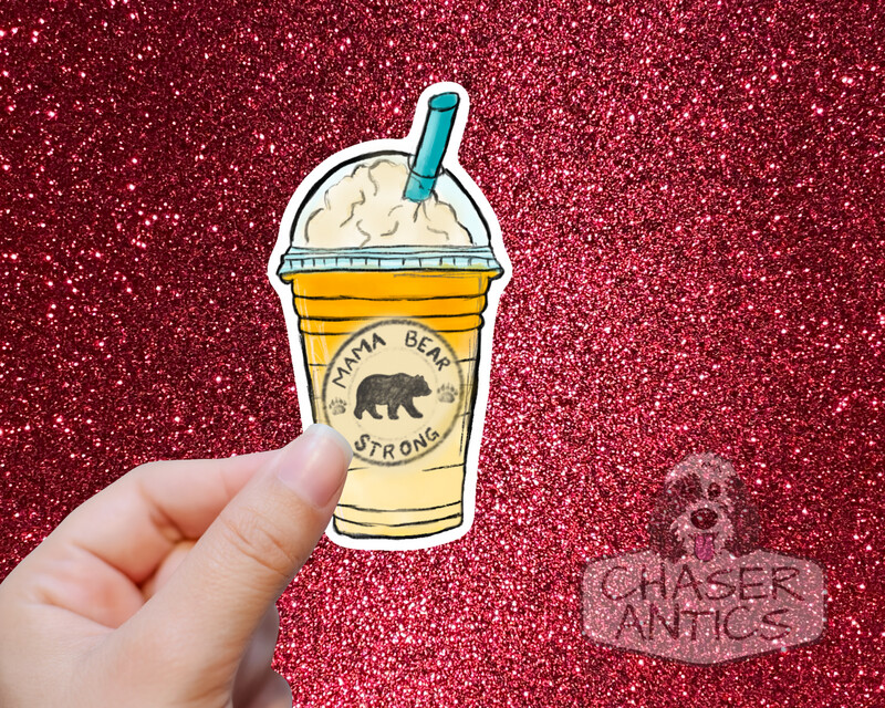 Coffee Mama Bear Strong Sticker