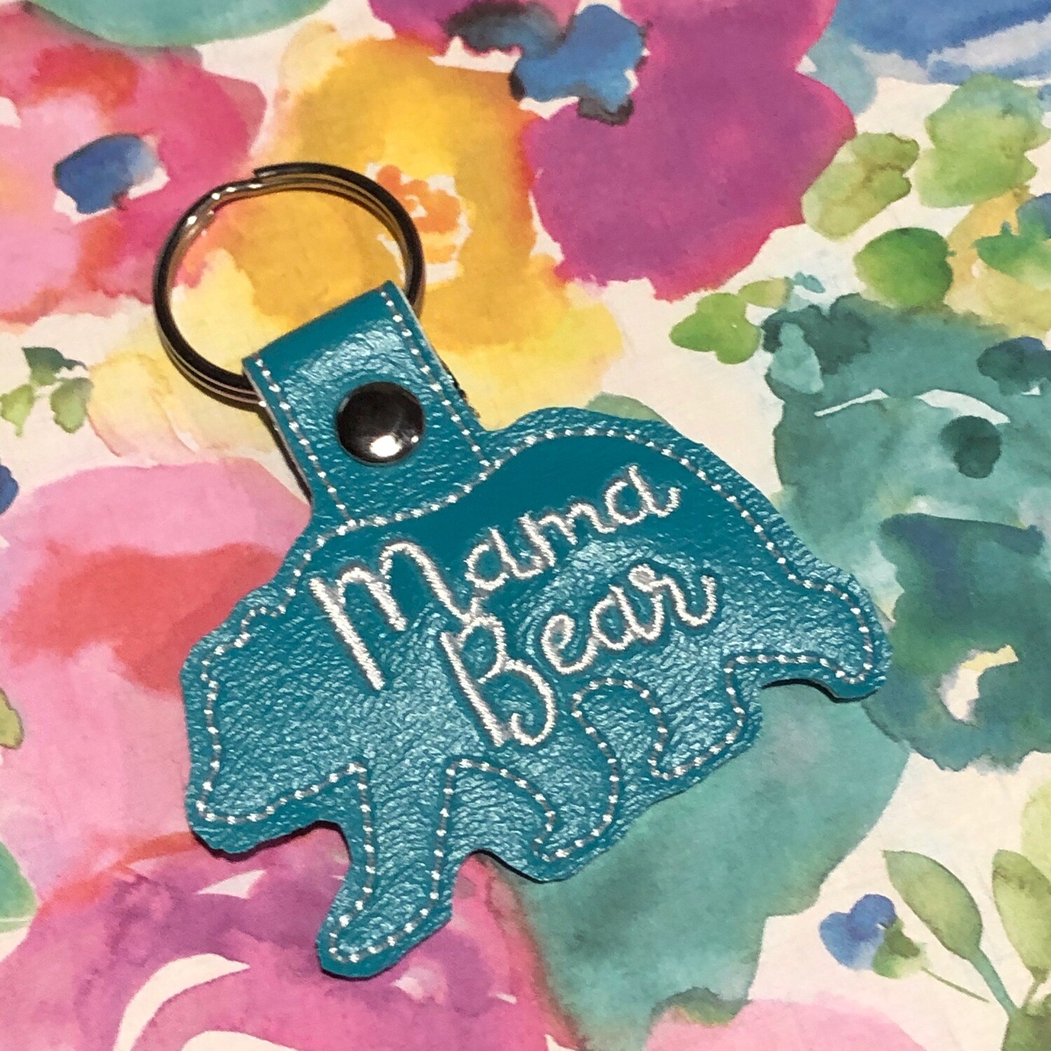 Mama Bear - Teal/White