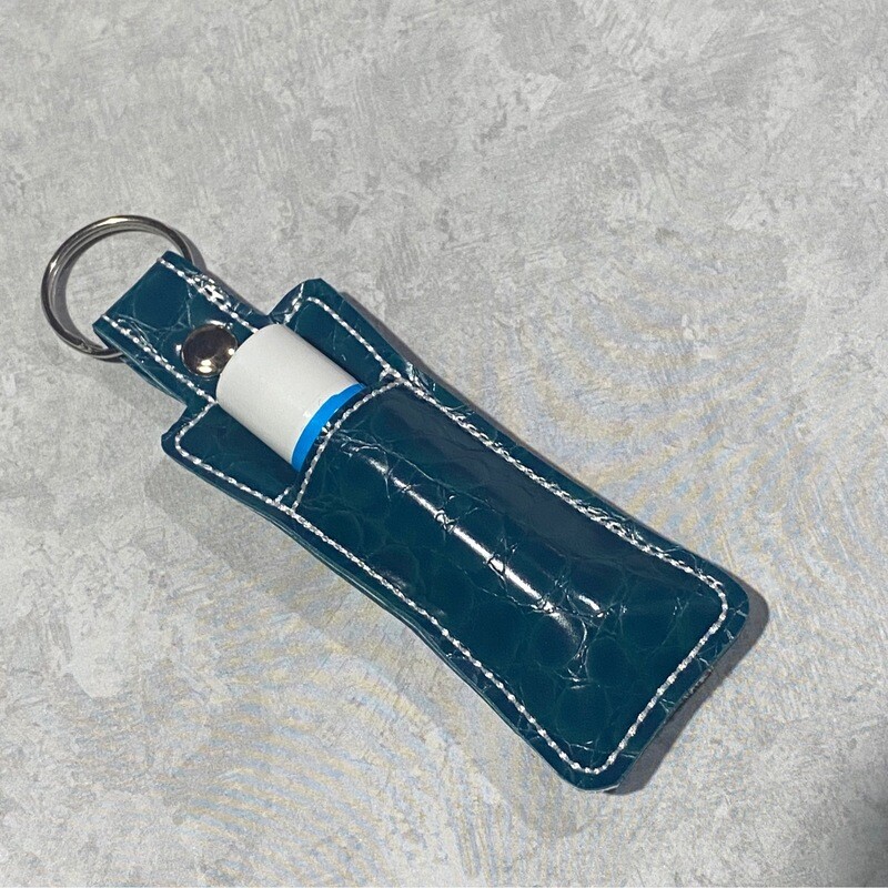 Teal Croc Chapstick Holder