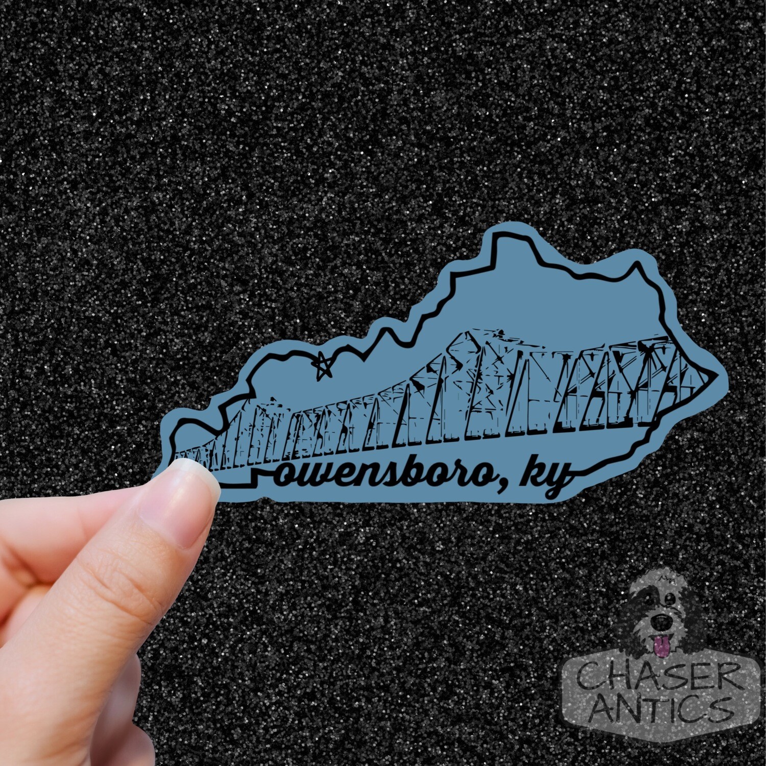 Owensboro Kentucky Sticker | 3 inches | Blue