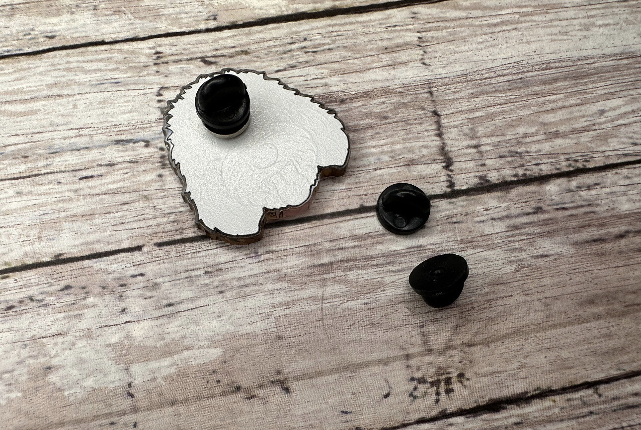 Rubber Pin Back