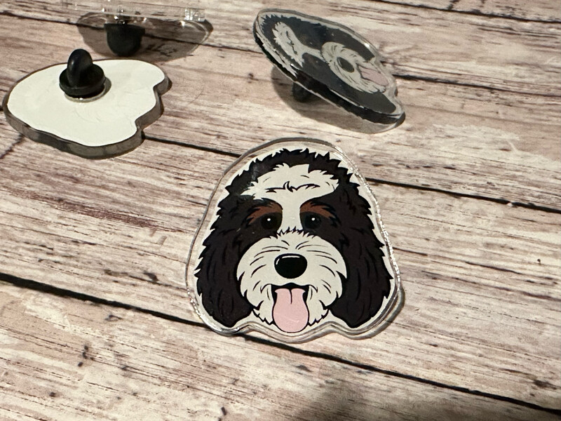 Doodle Pin (#21) | Acrylic | 1.5 inch