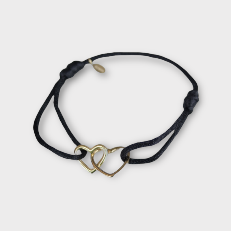 LIVA Black double heart