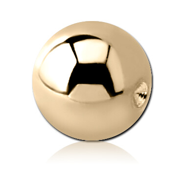 Threaded Ball - Gold Zircon - Plain
