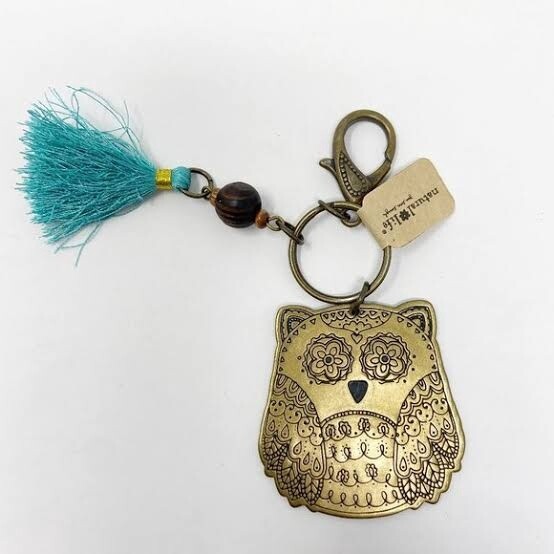 Brass Owl Keychain