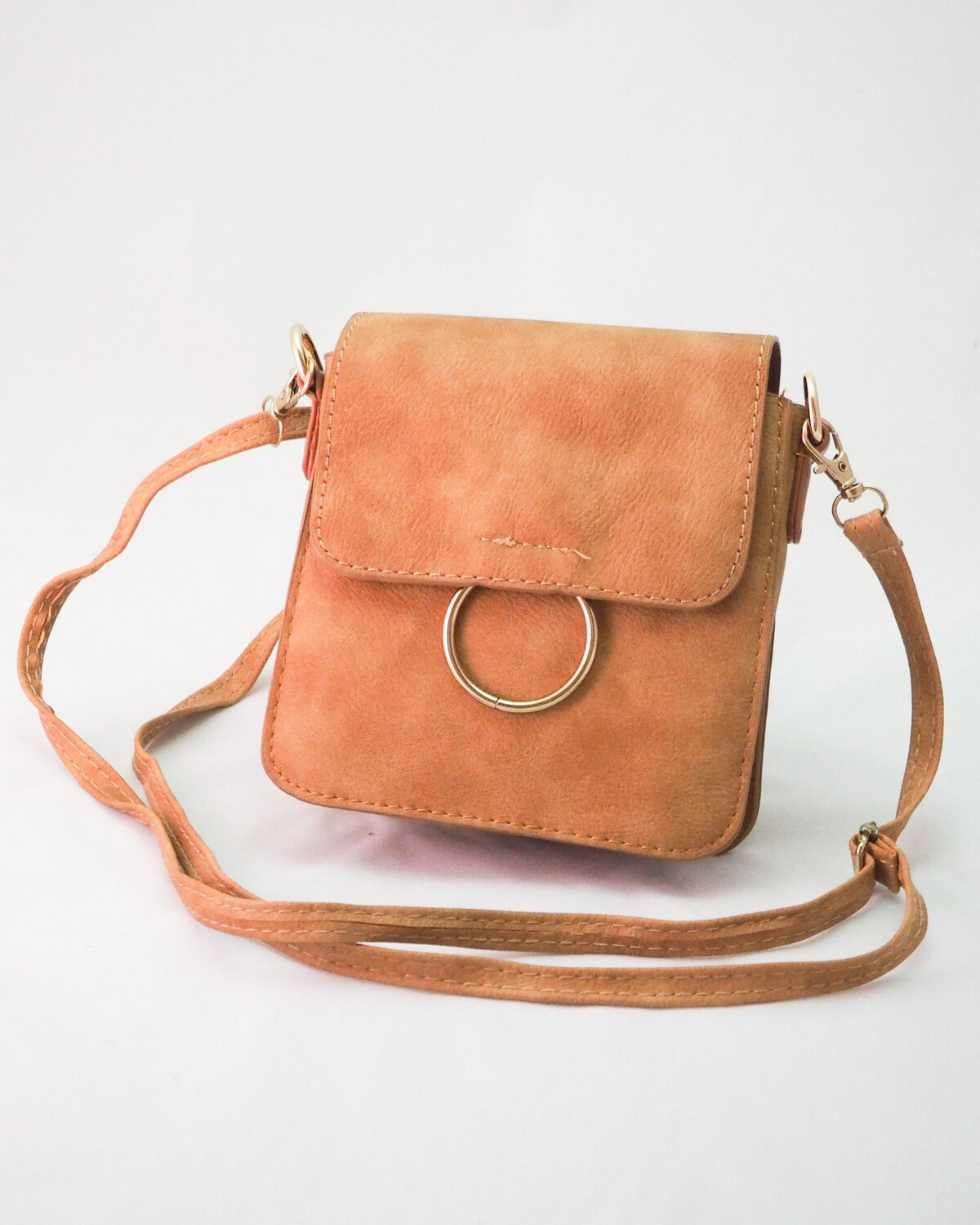 Small Shoulder Buckle Bag - Tan