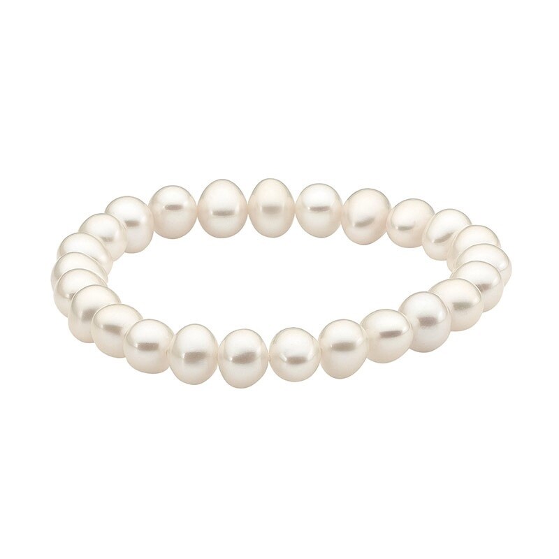 SS Freshwater Pearl Stretch Bracelet