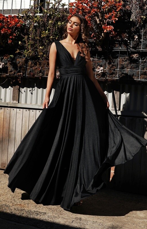 Jadore | A-Line Gown - Black - Size 8