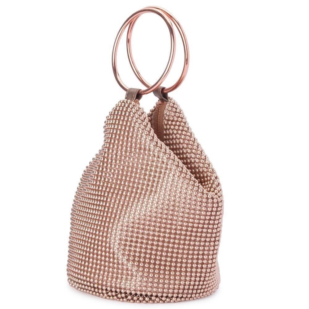 Olga Berg | Bianca Ball Mesh Bag - Rose