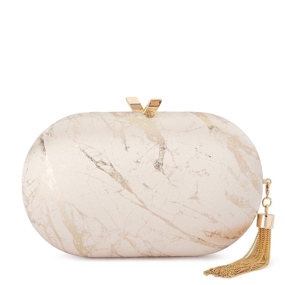 Olga Berg | OB4760 Trinna Metallic Clutch - Champagne