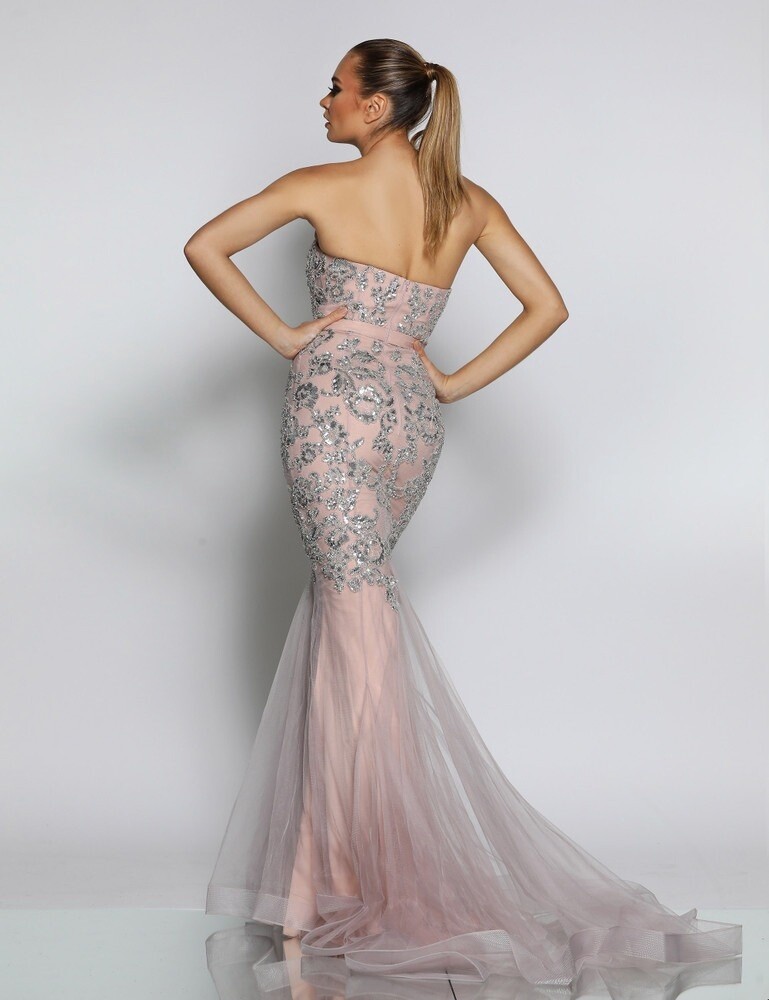Jadore | JX1108 Sweetheart Beaded Gown - Ivory/Nude - Size 18