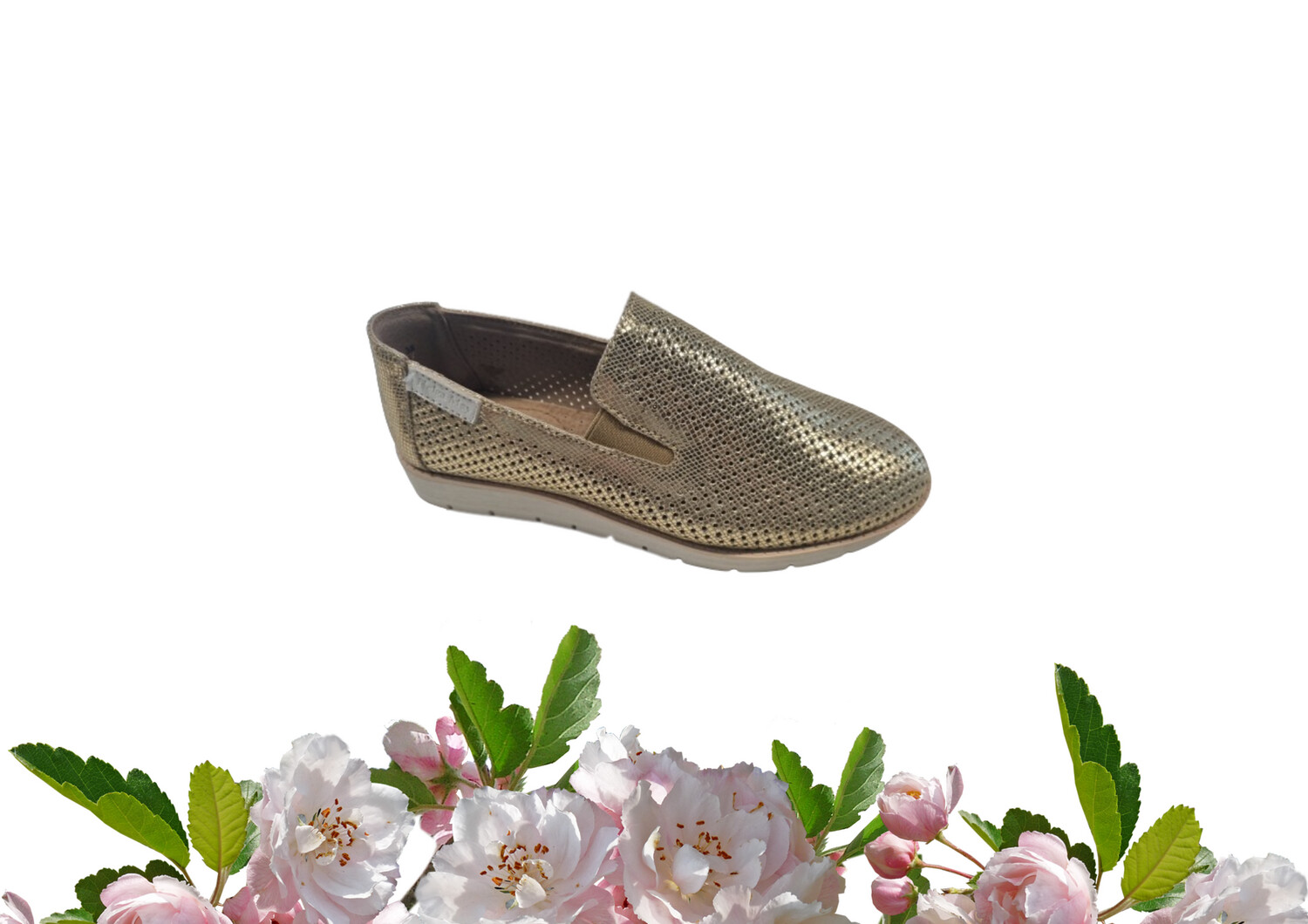 Helga May | Netta - Genuine Leather Shoe - Gold
