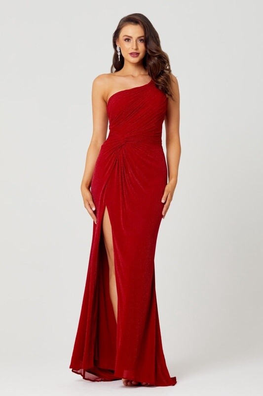 Tania Olsen | PO884 Shimmer One Shoulder Gown - Red - Size 12
