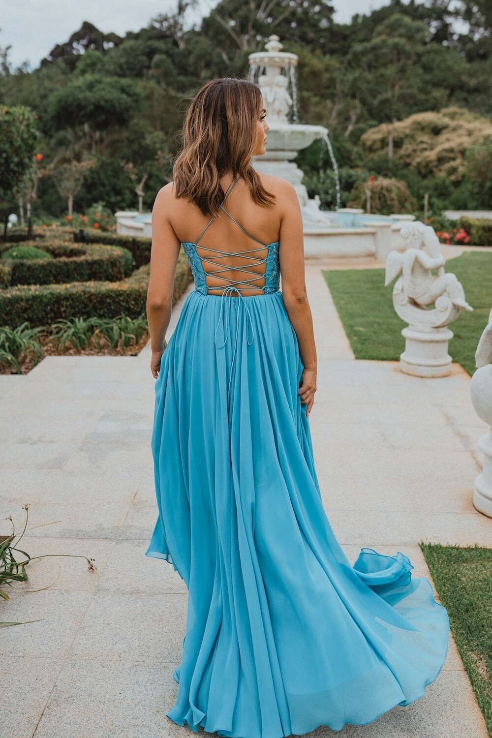 Tania Olsen | PO908 Cali Gown - Aqua - Size 14