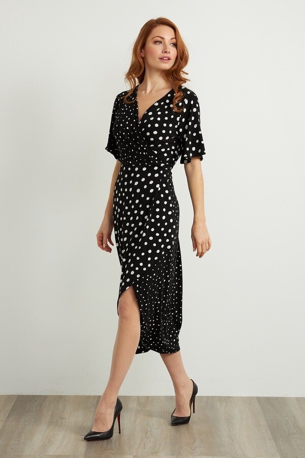 Joseph Ribkoff | 211235 Polka Dot Short Sleeve Dress