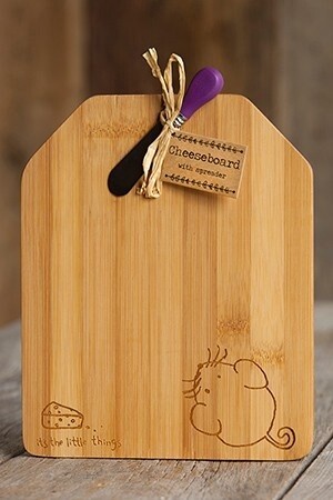 Cheese Board with Spreader &amp; Knife