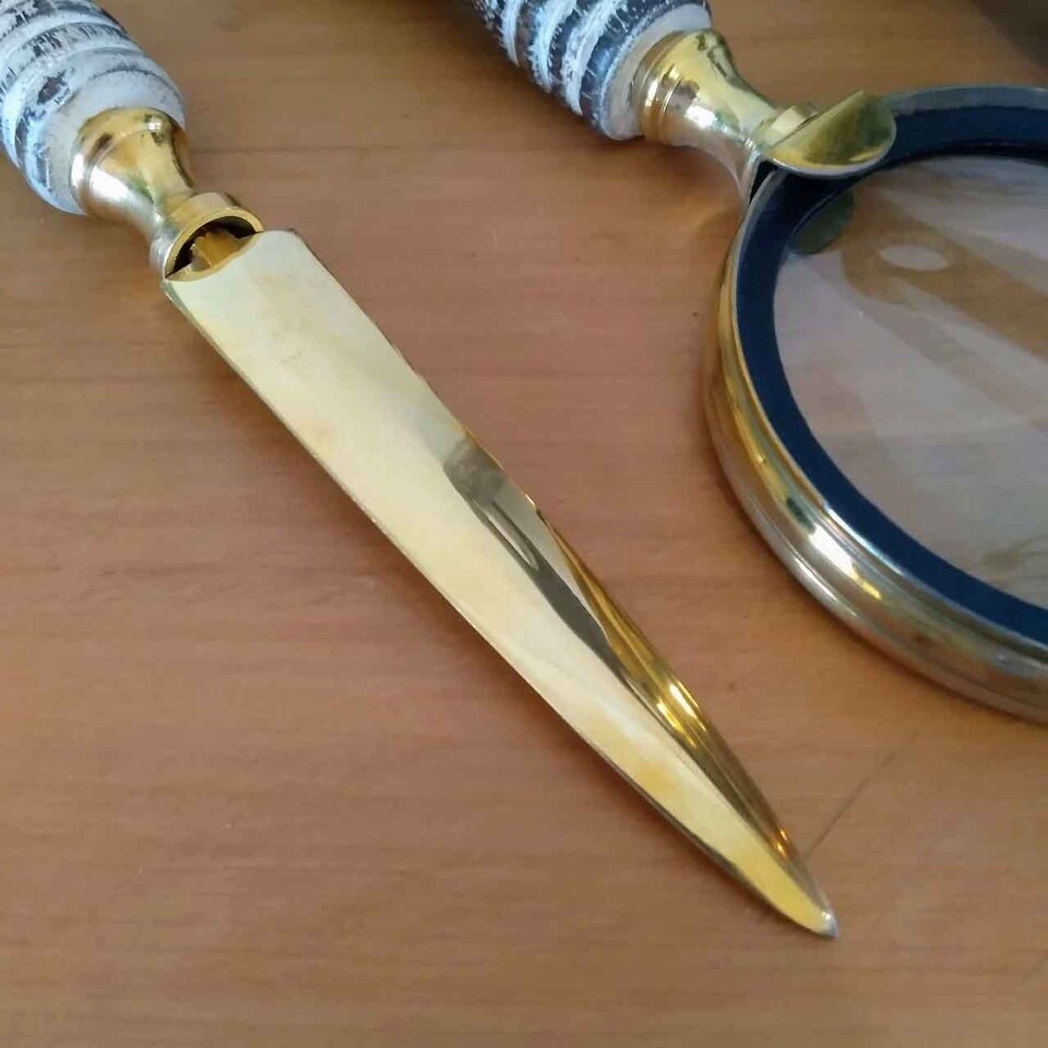 Brass Letter & Bottle Opening Set