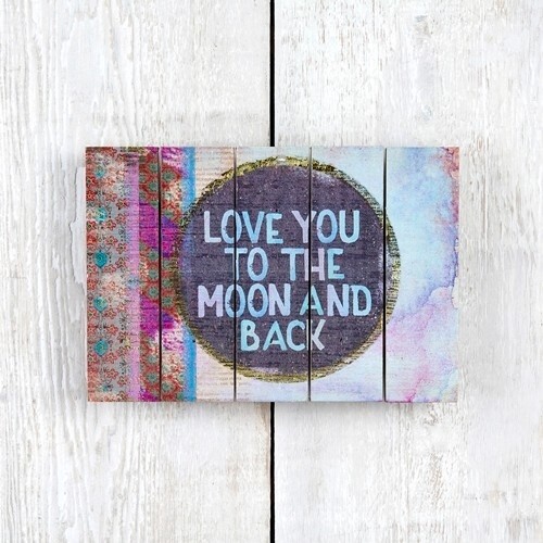 Wall Art | Love You To The Moon &amp; Back 23 x 16 cm