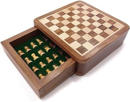 Mini Chess Set in Wooden Box
