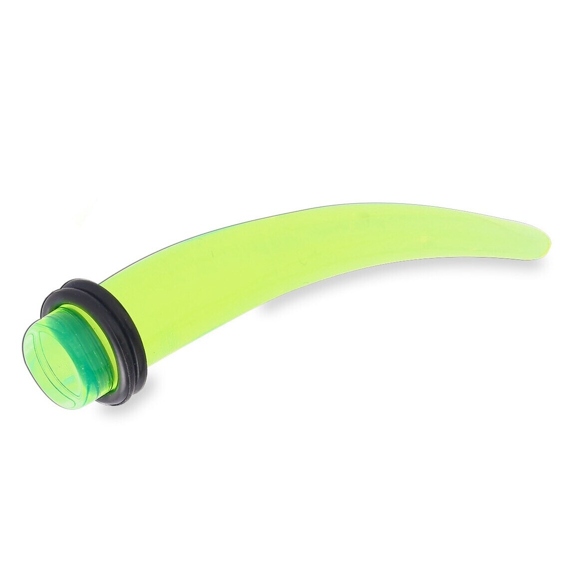 Stretcher - Curved Taper - 10mm, Size: 10mm, Colour: UV Green