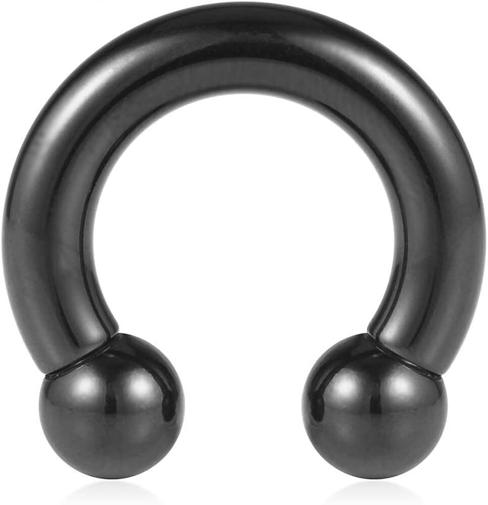 4G Circular Barbell - Black Steel - 8mm Ball