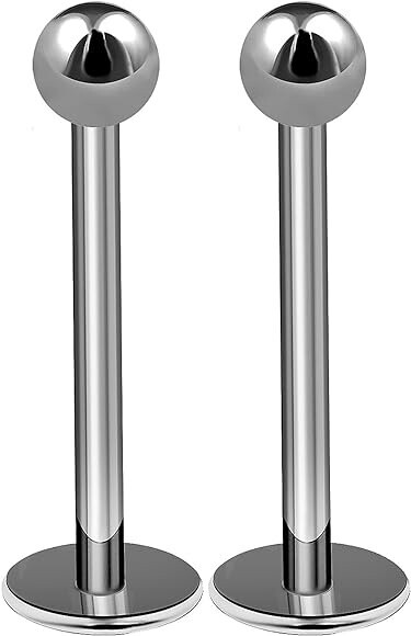 16G Labret Stud - Surgical Steel - 4mm Plain Ball