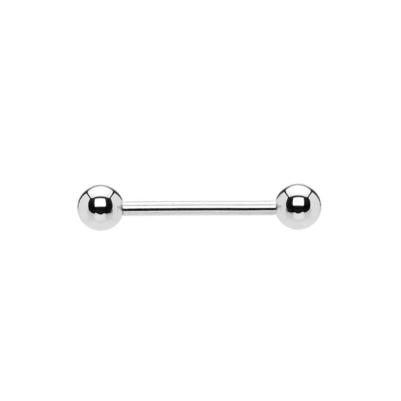 14G Barbell - Surgical Steel - 5mm Ball