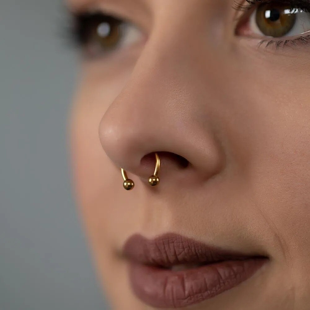 16G Circular Barbell - Gold Zircon - 3mm Ball