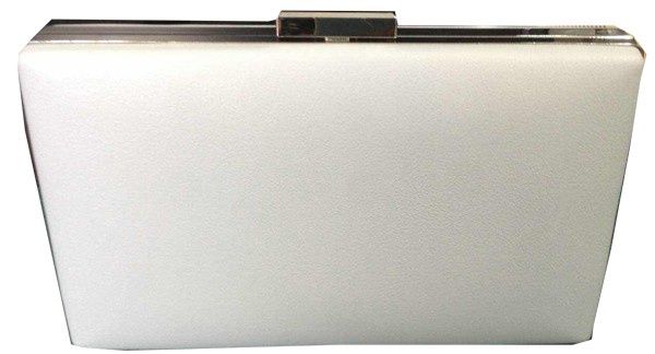 Leatherette Clutch Purse with Chain Strap