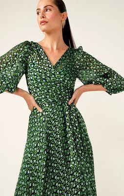 Sasha Drake | Wonderland Midi Dress - Emerald Print