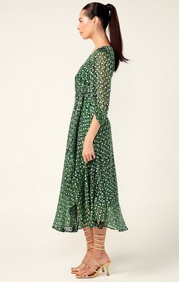 Sasha Drake | Wonderland Midi Dress - Emerald Print