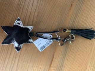 Tassel Cowhide Leather Keyring