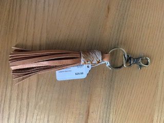 Tassel Cowhide Leather Keyring