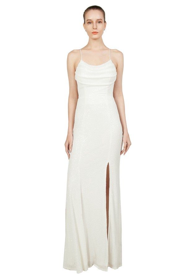Sequin Strappy Back Gown