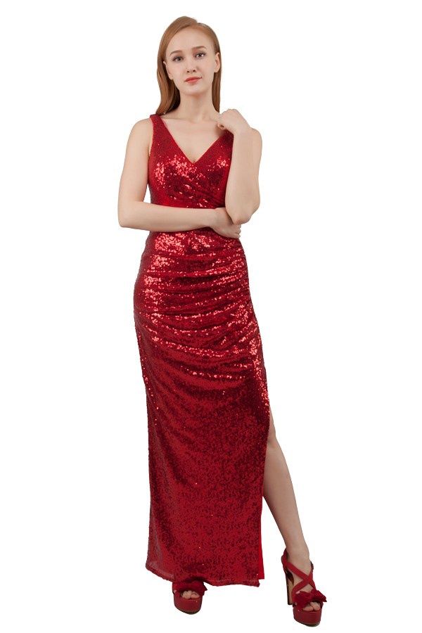 V Neck Sequin